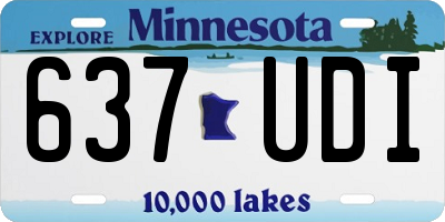 MN license plate 637UDI