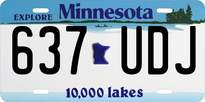 MN license plate 637UDJ