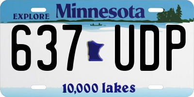 MN license plate 637UDP