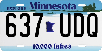 MN license plate 637UDQ