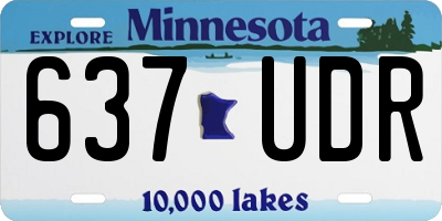 MN license plate 637UDR