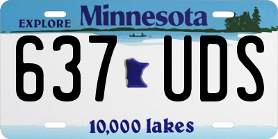 MN license plate 637UDS