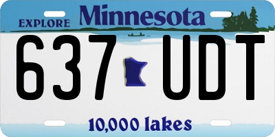 MN license plate 637UDT