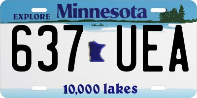 MN license plate 637UEA