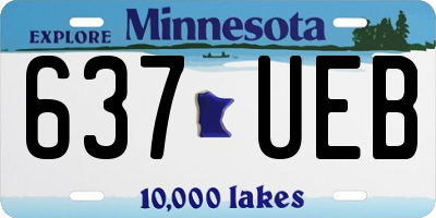 MN license plate 637UEB