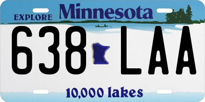 MN license plate 638LAA