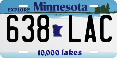 MN license plate 638LAC