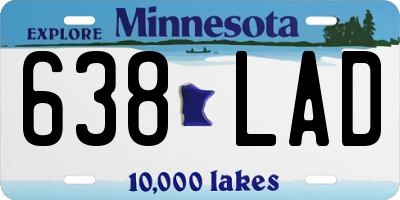 MN license plate 638LAD