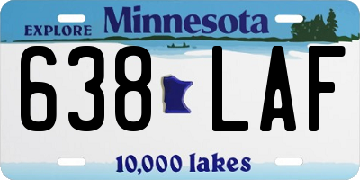 MN license plate 638LAF