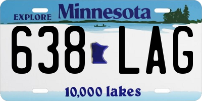 MN license plate 638LAG