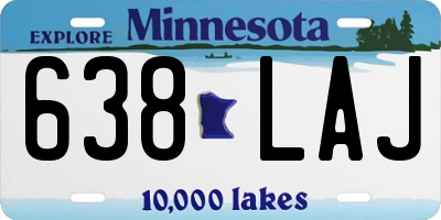 MN license plate 638LAJ