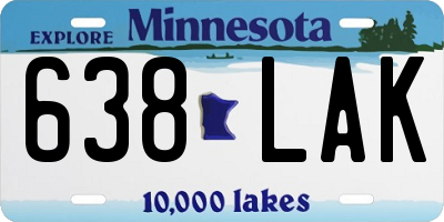 MN license plate 638LAK