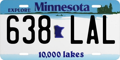 MN license plate 638LAL