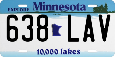 MN license plate 638LAV