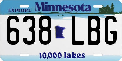 MN license plate 638LBG