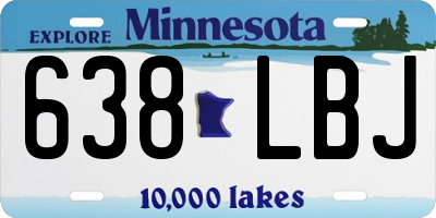 MN license plate 638LBJ