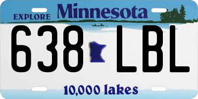 MN license plate 638LBL