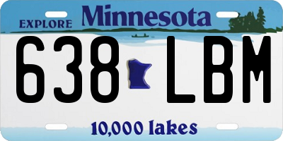 MN license plate 638LBM