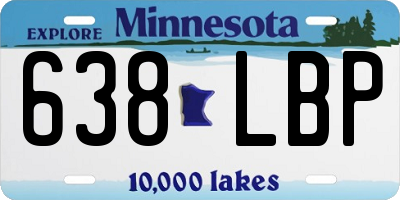 MN license plate 638LBP