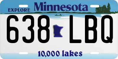 MN license plate 638LBQ