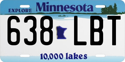 MN license plate 638LBT