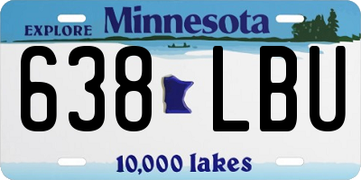 MN license plate 638LBU