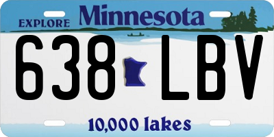 MN license plate 638LBV