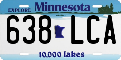 MN license plate 638LCA
