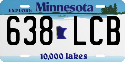 MN license plate 638LCB