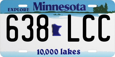 MN license plate 638LCC