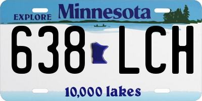 MN license plate 638LCH