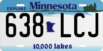 MN license plate 638LCJ