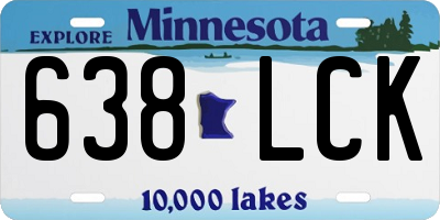 MN license plate 638LCK