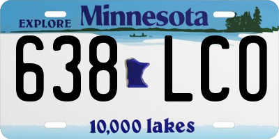 MN license plate 638LCO