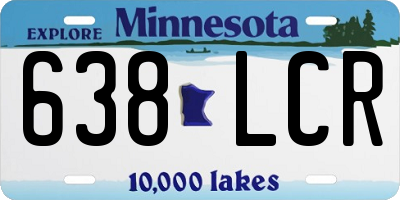 MN license plate 638LCR