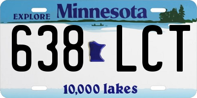 MN license plate 638LCT