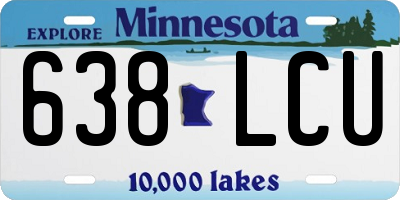 MN license plate 638LCU