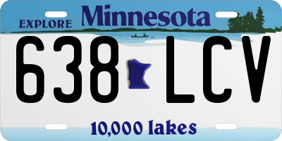 MN license plate 638LCV