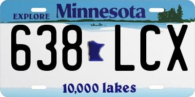 MN license plate 638LCX
