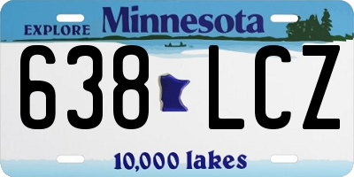 MN license plate 638LCZ