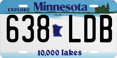 MN license plate 638LDB