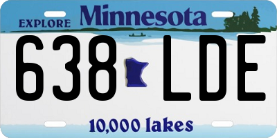 MN license plate 638LDE