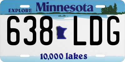MN license plate 638LDG