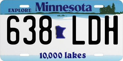 MN license plate 638LDH
