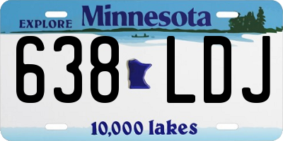 MN license plate 638LDJ