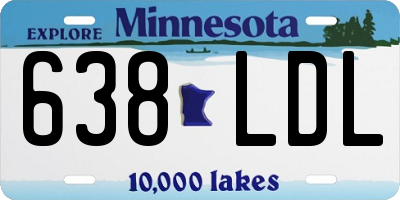 MN license plate 638LDL