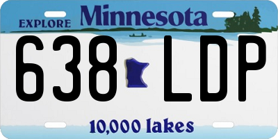 MN license plate 638LDP
