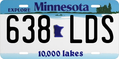 MN license plate 638LDS