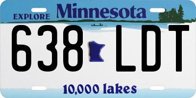 MN license plate 638LDT