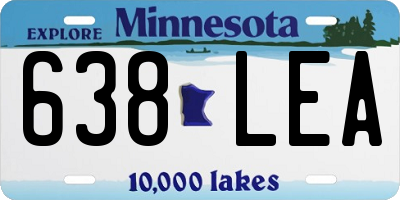 MN license plate 638LEA